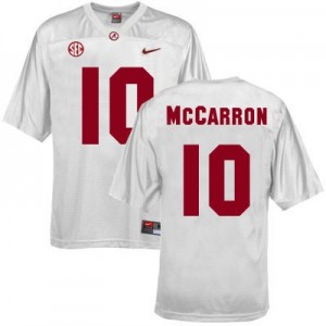 Nike A.J. McCarron Alabama Crimson Tide No.10 - White Football Jersey