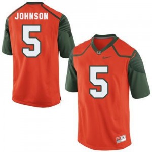 Nike Andre Johnson U of M Hurricanes No.5 Youth - Orange Football Jersey