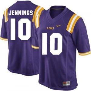 Nike Anthony Jennings LSU Tigers No.10 - Purple Football Jersey