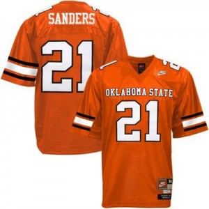 Nike Barry Sanders Oklahoma State Cowboys No.21 - Orange Football Jersey