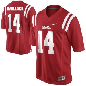 Nike Bo Wallace Ole Miss Rebels No.14 - Red Football Jersey
