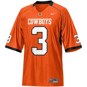 Nike Brandon Weeden Oklahoma State Cowboys No.3 - Orange Football Jersey