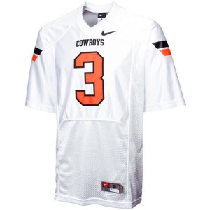 Nike Brandon Weeden Oklahoma State Cowboys No.3 - White Football Jersey