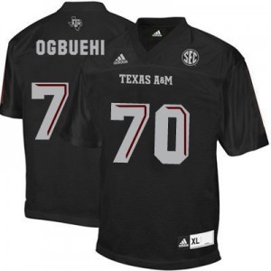 Adidas Cedric Ogbuehi Texas A&M Aggies No.70 - Black Football Jersey