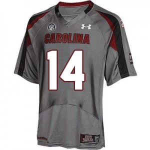 Under Armour Connor Shaw South Carolina Gamecocks No.14 - Gray Football Jersey