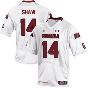 Under Armour Connor Shaw South Carolina Gamecocks No.14 - White Football Jersey