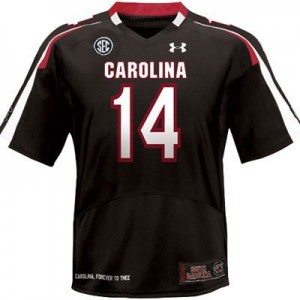 Under Armour Connor Shaw South Carolina Gamecocks No.14 Youth - Black Football Jersey