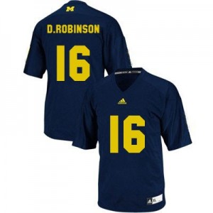 Adida Denard Robinson UMich Wolverines No.16 Youth - Navy Blue Football Jersey