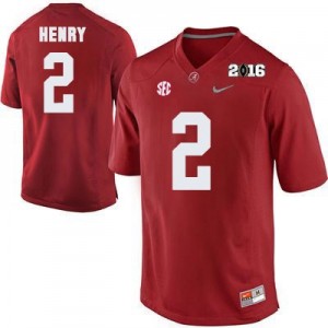 Nike Derrick Henry No.2 Alabama 2016 Championship - Crimson Football Jersey