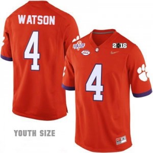 Nike Deshaun Watson No.4 Clemson National Championship - Orange - Youth Football Jersey