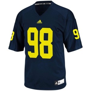 Adida Devin Gardner UMich Wolverines No.98 Youth - Navy Blue Football Jersey