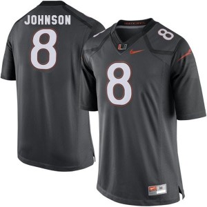 Nike Duke Johnson Miami Hurricanes No.8 - Black Football Jersey