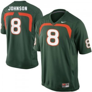 Nike Duke Johnson Miami Hurricanes No.8 Youth - Green Football Jersey