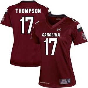 Under Armour Dylan Thompson South Carolina Gamecocks No.17 Women - Red Football Jersey