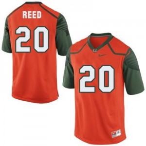 Nike Ed Reed U of M Hurricanes No.20 Youth - Orange Football Jersey