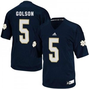 Adida Everett Golson Notre Dame Fighting Irish No.5 Youth - Blue Football Jersey