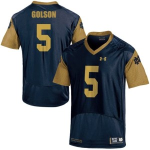 Adida Everett Golson Notre Dame Fighting Irish No.5 Shamrock Series - Blue Football Jersey