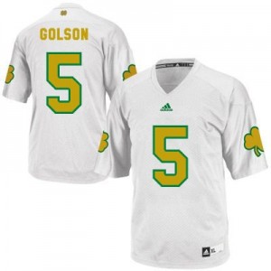 Adida Everett Golson Notre Dame Fighting Irish No.5 Shamrock Series - White Football Jersey