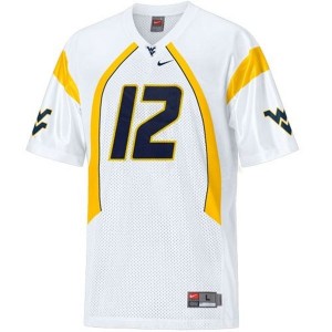 Nike Geno Smith West Virginia Mountaineers No.12 - White Football Jersey