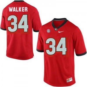 Nike Herschel Walker Georgia Bulldogs No.34 Youth - Red Football Jersey