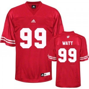 Adidas J.J. Watt UW Badger No.99 Youth - Red Football Jersey