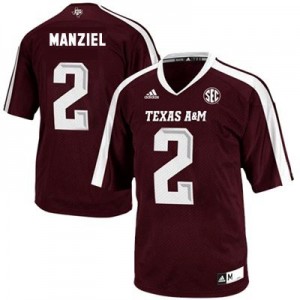 Adidas Johnny Manziel Texas A&M Aggies No.2 - Maroon Red Football Jersey