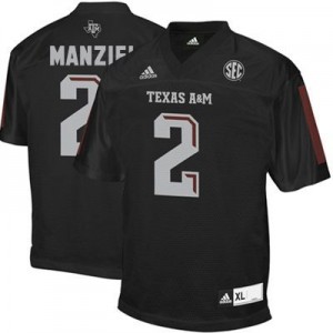 Adidas Johnny Manziel Texas A&M Aggies No.2 Youth - Black Football Jersey