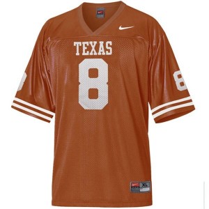 Nike Jordan Shipley Texas Longhorns No.8 Youth - Orange Football Jersey