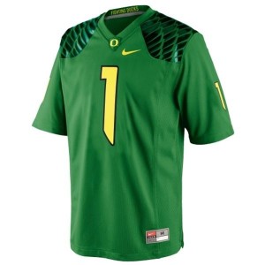 Nike Josh Huff Oregon Ducks No.1 - Apple Green Football Jersey