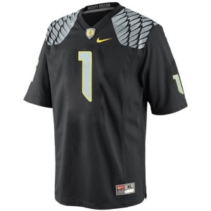 Nike Josh Huff Oregon Ducks No.1 - Black Football Jersey