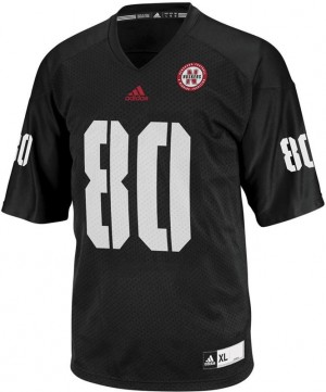 Adida Kenny Bell Nebraska Cornhuskers No.80 - Black Football Jersey