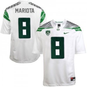 Nike Marcus Mariota Oregon Ducks 2014 No.8 Mach Speed - White Football Jersey