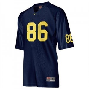 Nike Mario Manningham UMich Wolverines No.86 - Navy Blue Football Jersey