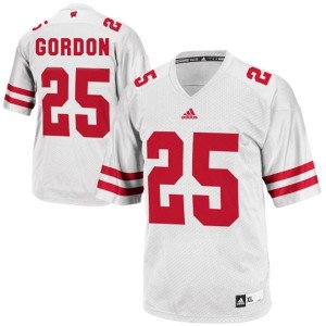 Adidas Melvin Gordon UW Badger No.25 - White Football Jersey