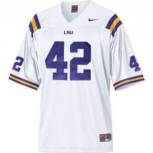 Nike Michael Ford LSU Tigers No.42 Mesh - White Football Jersey