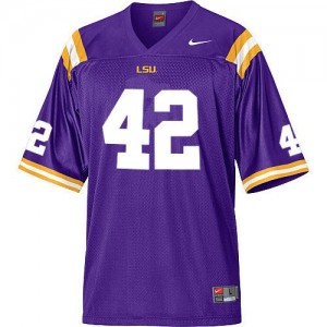 Nike Michael Ford LSU Tigers No.42 Mesh Youth - Purple Football Jersey