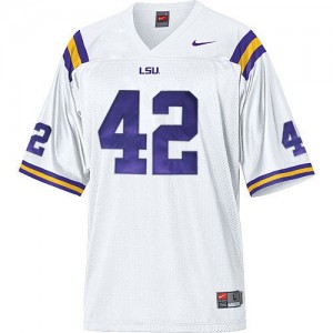 Nike Michael Ford LSU Tigers No.42 Mesh Youth - White Football Jersey