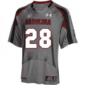 Under Armour Mike Davis South Carolina Gamecocks No.28 - Gray Football Jersey