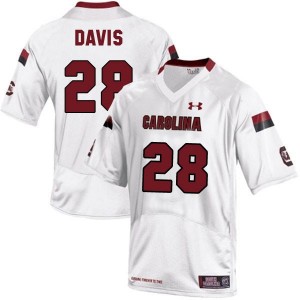 Under Armour Mike Davis South Carolina Gamecocks No.28 - White Football Jersey