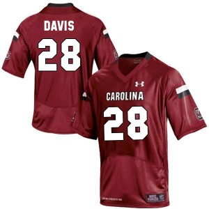 Under Armour Mike Davis South Carolina Gamecocks No.28 Youth - Red Football Jersey