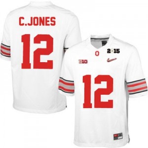 Nike Cardale Jones OSU No.12 Diamond Quest 2015 Patch College - White Football Jersey