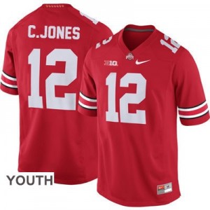 Nike Cardale Jones Ohio State Buckeyes No.12 - Scarlet - Youth Football Jersey