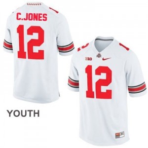 Nike Cardale Jones Ohio State Buckeyes No.12 - White - Youth Football Jersey