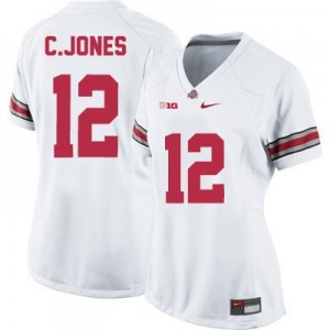 Nike Cardale Jones Ohio State Buckeyes No.12 Women's - White Football Jersey