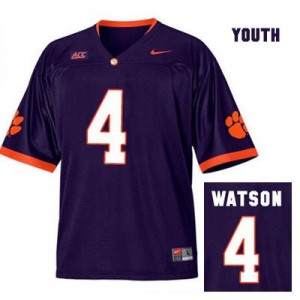 Nike Deshaun Watson Clemson No.4 Alternate - Purple - Youth Football Jersey