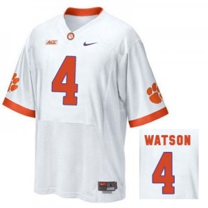 Nike Deshaun Watson Clemson No.4 Road - White Football Jersey