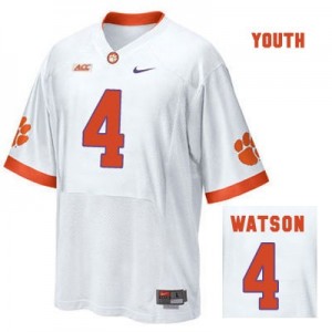 Nike Deshaun Watson Clemson No.4 Road - White - Youth Football Jersey