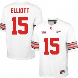 Nike Ezekiel Elliott OSU No.15 Diamond Quest Playoff - White Football Jersey