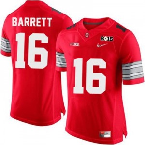 Nike J.T. Barrett OSU No.16 Diamond Quest 2015 Patch College - Scarlet Football Jersey