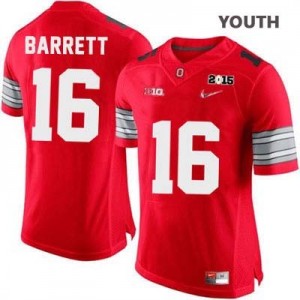 Nike J.T. Barrett OSU No.16 Diamond Quest 2015 Patch College - Scarlet - Youth Football Jersey